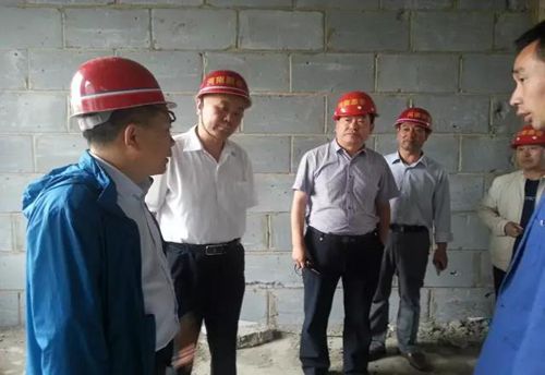 市民政局副局长蔡钦带领相关人员检查指导夕阳红老年公寓特护大楼项目